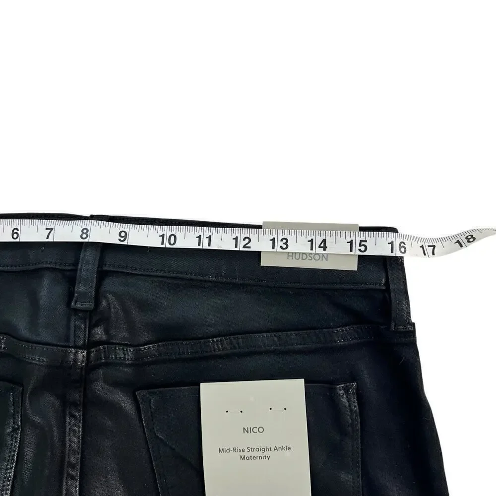 New Women’s Hudson Jeans Maternity Nico Straight Ankle Jeans Size 32